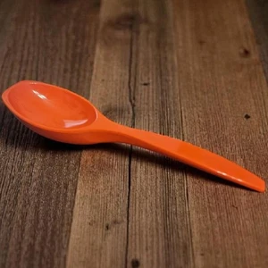 ZAK Designs Hot Orange Melamine 10" Serving Spoon Retro Kitchen Utensil - Picture 1 of 5