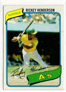 1980 Topps Rickey Henderson novato Oakland Athletics #482 - Imagen 1 de 3