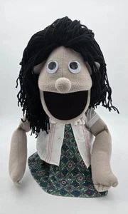 UNBRANDED LARGE HALF BODY Plush Big Mouth Girl, Black Hair, LOTS OF HAIR - Picture 1 of 19