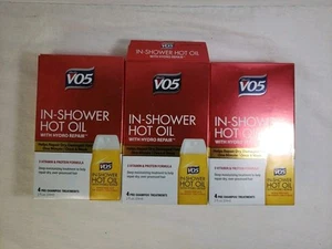3 Boxes Of Alberto VO5 In Shower Hot Oil Hydro Repair Pre Shampoo Treatments - Picture 1 of 3