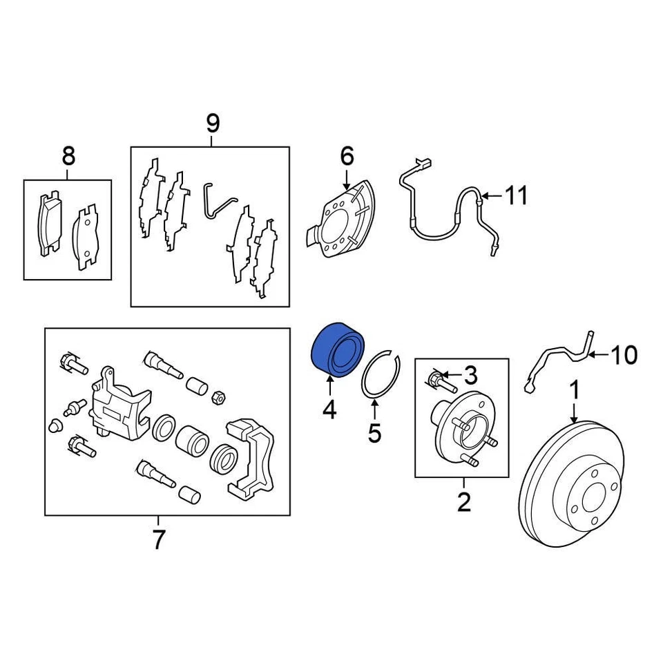 For Nissan Versa Note 2014-2019 Nissan 402101HM0A Front Wheel Bearing Foto 1 de 1