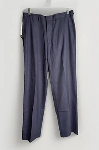 J.M. Pantalones de traje elásticos premium Haggar para hombre calce clásico 34x32 pantalones azul marino oscuro - Imagen 1 de 7