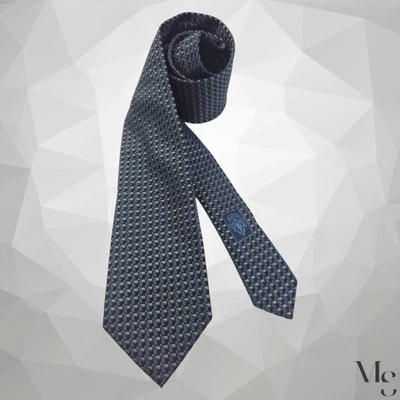 Corbata de seda geométrica marrón GUCCI hecha en Italia 58"-3,25" EXCELENTE ESTADO Foto 1 de 4
