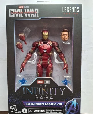 HASBRO MARVEL LEGENDS THE INFINITY SAGA 6" IRON MAN - MARK 46" ---- NUOVO ---- - Immagine 1 di 2