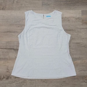 J McLaughlin Catalina Stoff ärmellos Tank Bluse geometrisch 3D Strick Stretch Top - Bild 1 von 7