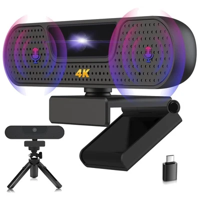 W8GS 4K Webcam mit Mikrofon und Geräuschunterdrückung für Meetings und Streaming - Bild 1 von 4