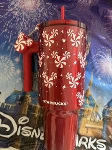 2025 Disney Starbucks Mickey Icon Peppermint Swirl Edelstahl Becher 40oz - Bild 1 von 4