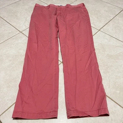 Polo Ralph Lauren 裤子男式 40x32 红色经典合身休闲直筒裤 — 第 1/4 张图片