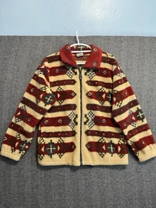 Giacca Pile Vintage Milton Funwear Nativi Americani Aztechi Uomo S Small - Foto 1 di 10