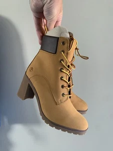 Timberland Allington Botas Reino Unido 4.5 Nuevo Cuero Nubuck Trigo 6” Tacones - Imagen 1 de 10
