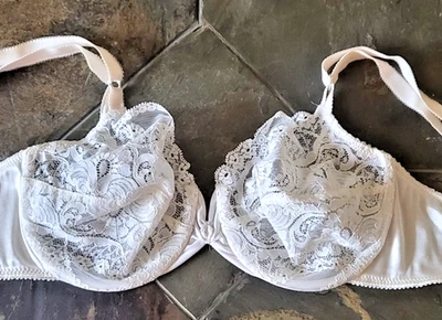 Sutiã camiseta 34D Oscar De La Renta renda transparente cobertura total com aro - Imagem 1 de 4