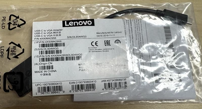 LENOVO USB-C to VGA Adapter 4X90M42956 (0190793800410) - Bild 1 von 4