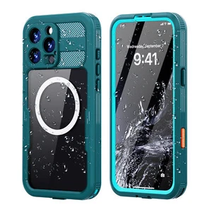 Waterproof Dust Shockproof Magnetic Full Case Cover for iPhone 16 Pro Max / Plus - Afbeelding 1 van 22