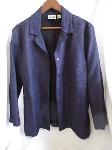 Chico's Womens Purple Geometric Pattern Light Blazer Jacket SZ 2 (L/12) NWOT - Picture 1 of 6