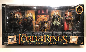 TOY BIZ Lord of the Rings HELM’S DEEP BATTLE SET Two Towers 6" Figures 2003 NEW