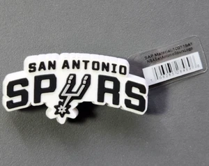 New Genuine Original Crocs NBA San Antonio SPURS Logo Shoe Charm Jibbitz - Picture 1 of 2