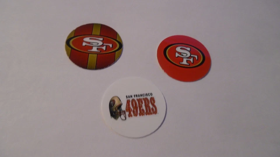 Tapa de botella precortada de una pulgada SAN FRANCISCO 49ERS envío gratuito Foto 1 de 1