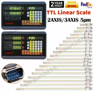 Encoder in vetro 2 3 assi lettura digitale scala lineare 5 μm DRO con cavo da 3 metri, DHL - Foto 1 di 44