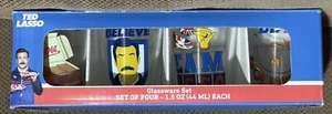Ted Lasso - 4 Schnapsglas Set - 1,5 Unzen Jeweils - je ein anderes Bild ** NEU - Bild 1 von 8