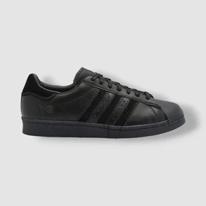 Y-3 Adidas Men's Black Superstar Low-Top Sneakers Shoe Size 8M - Picture 1 of 7