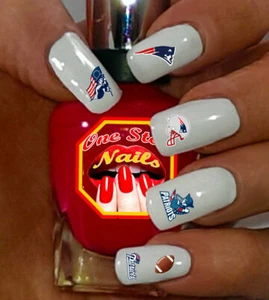 New England Patriots Nail Art Waterslide Nail Decals. NEP-001-87 - Picture 1 of 4