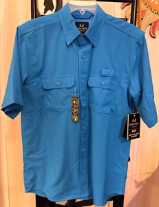REALTREE FISHING Men's Short Sleeve-UPF40+ GUIDE SHIRT- Size S or M - Blue - NWT - Picture 1 of 15