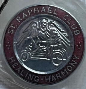 ST RAPHAEL CLUB SANACIÓN ARMONÍA MIEMBROS MADGE (MOTO) FATTORINI PIN INSIGNIA - Imagen 1 de 5