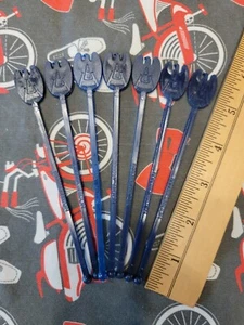 Vintage Bogota Hilton Hotel Swizzle Stick Drink Stirrer Blue Eagle Columbia  - Picture 1 of 4