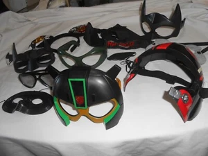 Kids Lot 13 Halloween Masks & Head neck gear super heroes glasses & more 👦🎃 - Picture 1 of 13