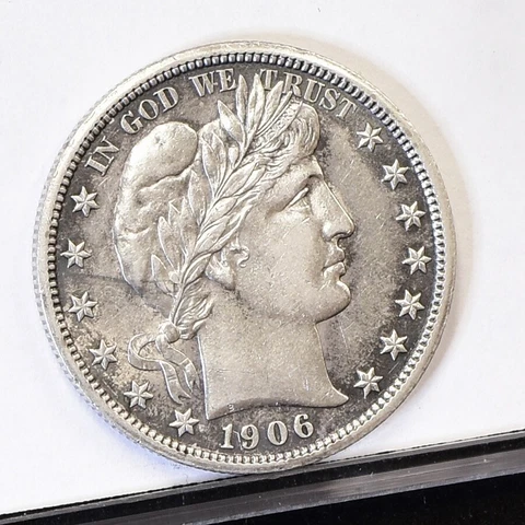 1906 Barber Half Dollar - Ch AU/Unc Details (#43207) Cover