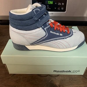 Reebok 25th Anniversary T-Shirt Collection Womens Shoe Sneaker Hi Top, NEW Sz. 8 - Picture 1 of 15