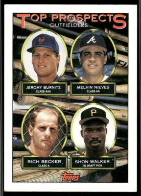 1993 Topps #658 Jeromy Burnitz / Melvin Nieves / Rich Becker / Shon Walker - Image 1 of 2