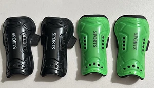 Kids Football Shin Pads Soccer Protective Gear Guard Sport Leg Supporters 2pk - Picture 1 of 5