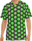 Obnoxious Golf Shirt Men's 5 XL Polo OG Neon Green Balls Collar Stretch