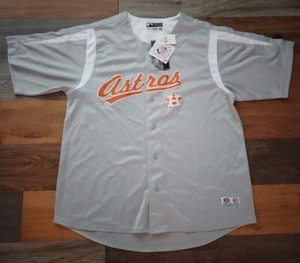 Vintage True Fan Gray MLB Houston Astros Baseball Jersey | Size XL - Picture 1 of 6