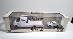 M2 hauler 1/64 Coca-Cola- 57 Dodge-41 willys Gasser on trailer - Minor Box Issue