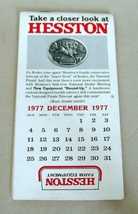 Vintage Hesston Corporation December 1977 Pocket Note Pad - UNUSED! - Picture 1 of 3