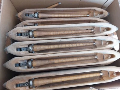 Lot De 28 Anciennes  Navettes A Tisser En Bois Et Métal ( Réf : CM15 ) - Photo 1/4