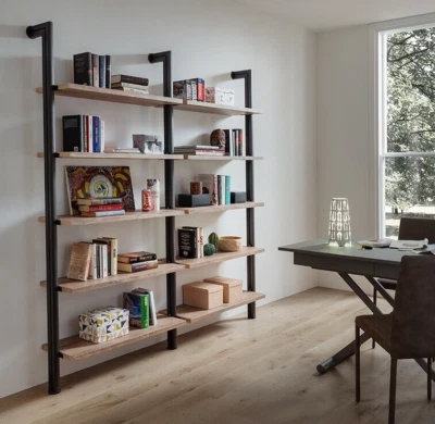 LIBRERIA MODERNA MONTANTI ALLUMINIO PR-NATASHA 720 L196 SOGGIORNO UFFICIO STUDIO - Immagine 1 di 2