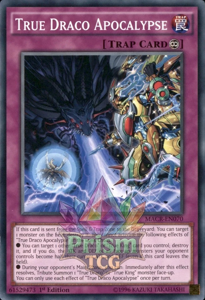 1st Ed True Draco Apocalypse MACR-EN070 Yugioh - Image 1 of 1