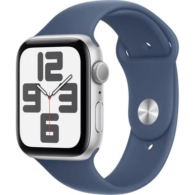 Apple Watch SE GPS 44mm con cassa in Alluminio argento e Denim Sport Band - M/L - Immagine 1 di 4