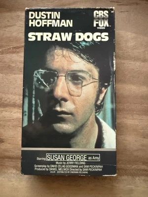 Very Rare 1971 Straw Dogs VHS 1985 Release CBS FOX Dustin Hoffman Phar-Mor - Image 1 of 4