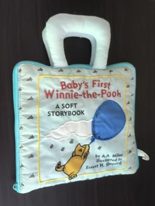 Libro bambino vintage Winnie The Pooh panno morbido interattivo 1998 asilo Disney - Foto 1 di 9