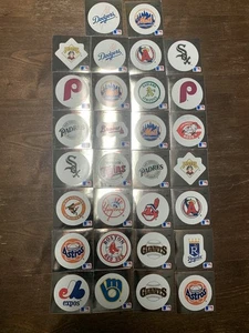 30 1991 Fleer Ultra Baseball Team Logo Foil Sticker Set Rare MLB Look - Bild 1 von 3