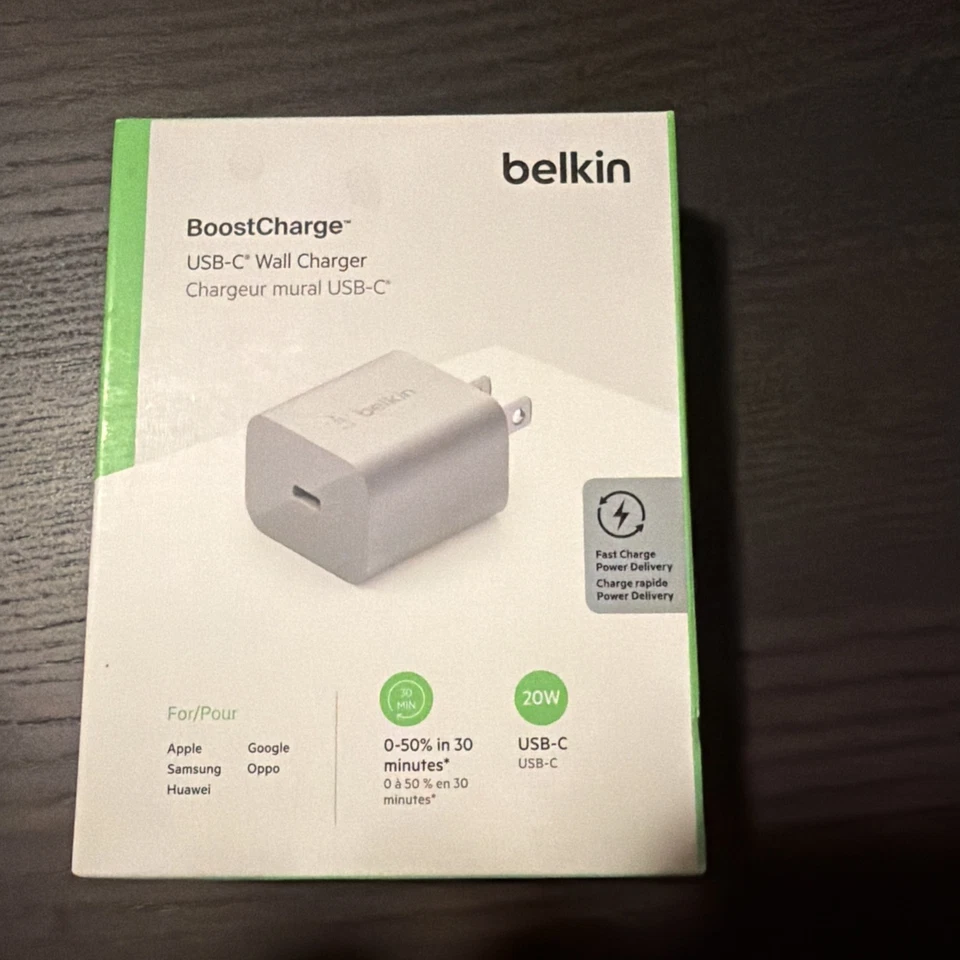 Belkin 25W USB-C PD 3.0 PPS Wall Charger (WCA004dqWH)