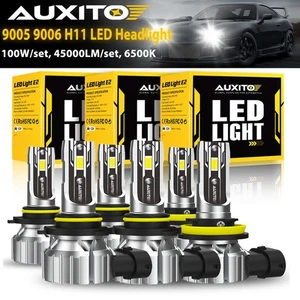2X H11 9005 9006 100W LED Headlight Bulbs High/Low Beam/Fog Light 45000LM 6500K - Bild 1 von 20