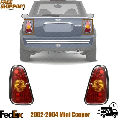 LÁMPARA TRASERA DERECHA Y DERECHA para Mini COOPER 2005-2007, lente y carcasa, ámbar y rojo Foto 1 de 4