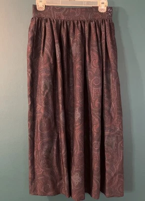 Falda midi de colección Abercrombie & Fitch talla 4 toda lana azul marino cachemir bolsillos plisados Foto 1 de 4