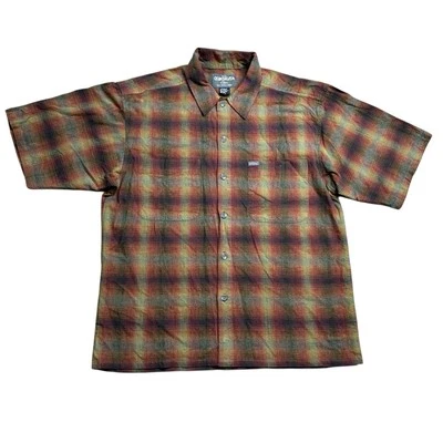 Camisa De Colección Quiksilver QSD Agua Salada Denim A Cuadros Manga Corta Botón Talla M Foto 1 de 4