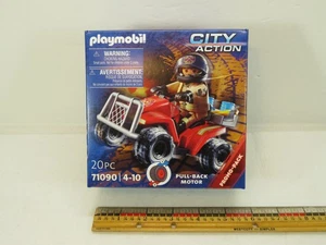 Playmobil ATV Quad Fire Department Pull-Back Motor City Action 20 pc NIB #71090 - Picture 1 of 3